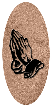 DG5000-516-BK-SH-BZ Black Praying Hands Shimmer Bronze